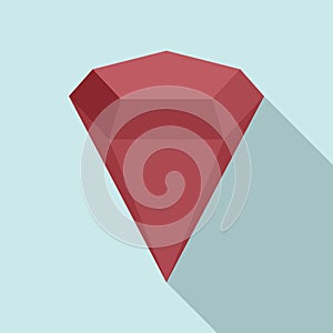 Radian gemstone icon, flat style