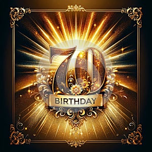 Radiant 70th Birthday: A Golden Milestone Celebration