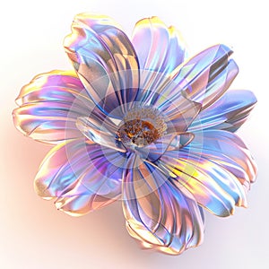 Radiant Abstract Floral Artwork with Vibrant Hues and Translucent Petals