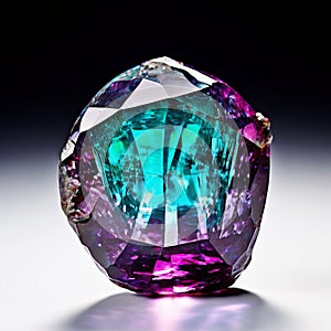 radiant alexandrite gemstone with chameleon like color chang an photo