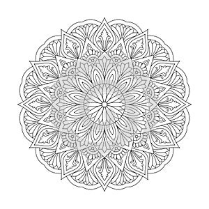 Radiant blossoms adult mandala coloring book page for kdp book interior