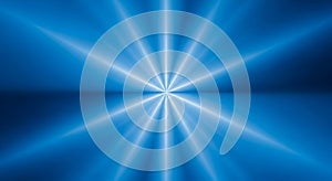 Radiant blue light burst abstract background