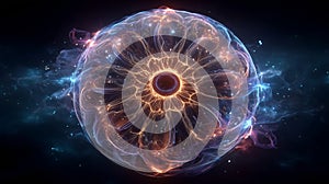 Radiant Circular Plasma Energy Burst