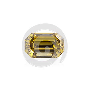 Radiant cut beryl gemstone.