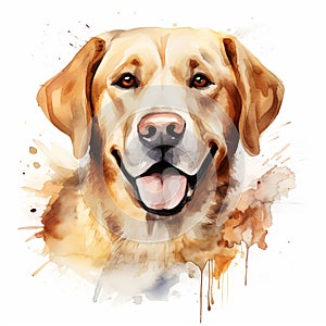 Radiant Doggy Portrait on a White Canvas