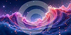 A radiant glow emanates from the wave's core.