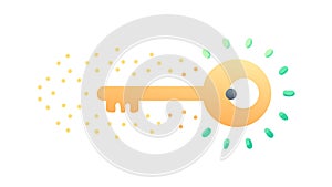 Radiant Key Icon for Discovery & Enlightenment Solutions, vector design Generative AI