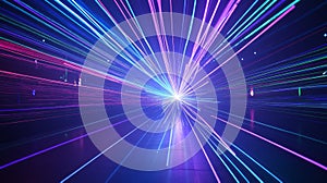 Radiant laser beams creating dynamic visual effects