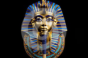 Radiant Pharaoh mask colorful. Generate Ai