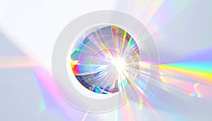 Radiant Prism Sphere Creating a Rainbow Flare