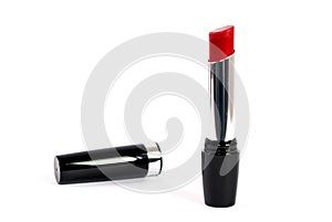 Radiant Red: A Captivating Lipstick Statement on white backgound