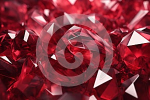 Radiant Red crystal surface. Generate ai