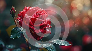 Radiant Red Rose in Full Bloom