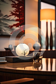 Radiant Reflections: A Stunning Table Lamp Vase Displaying Backs