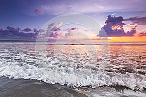 Radiant sea beach sunset