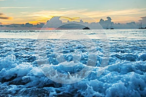 Radiant sea beach sunset