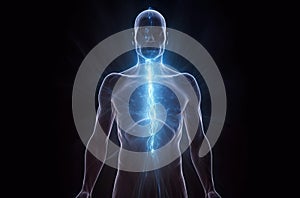 Radiant Spiritual Heart in a Man (AI Generated)