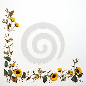 Radiant sunflower border
