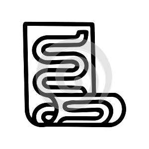 radiant warm floor film line vector doodle simple icon