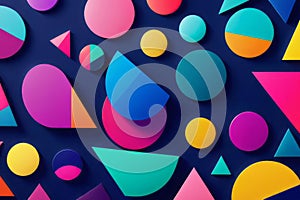 Radiant Whirlwind: Dynamic Exploration of Abstract Multi-Color Shapes photo