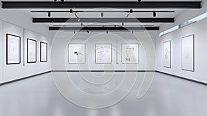 Radiant White Gallery Illuminated by Brilliant Lights photo