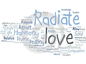 Radiate love cloud concept