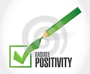 Radiate Positivity check mark sign concept