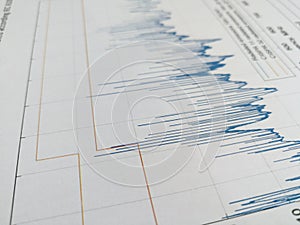 Radiated emissions spectrum with limit lines in EMC report