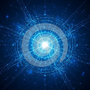 Dark blue, enhancing the contrast and making the glowing elements