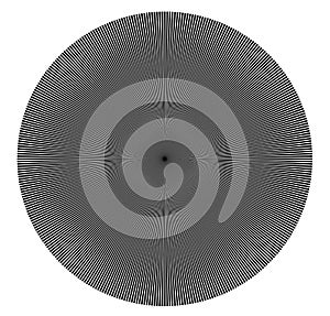 Radiating circle from lines photo