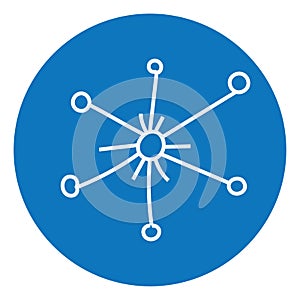 Radiating dentrites snowflake, icon icon