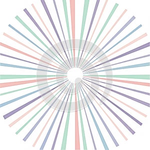 Radiating lines in a circular pattern emanate from a central point, creating an abstract