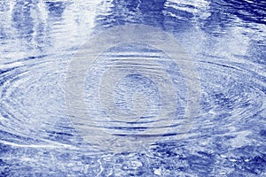 Radiating Ripples on Blue Water