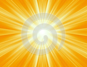 Radiating yellow rays