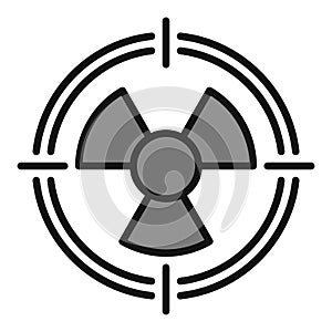 Radiation Aim Goal vector Radioactive Hazard colored icon or symbol