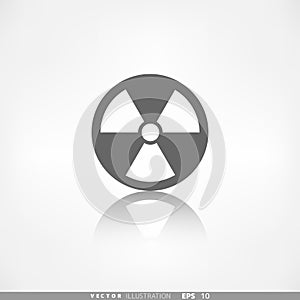 Radiation danger icon vector illustration.