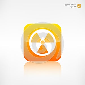 Radiation danger icon vector illustration.