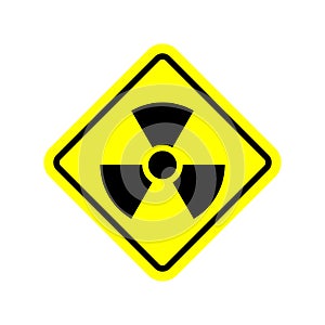 Radiation Danger sign. Caution chemical hazards. Warning sign of