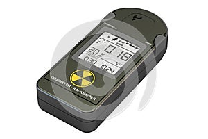 Radiation dosimeter closeup, 3D