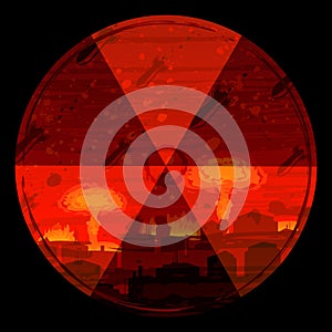 Radiation hazard warning sign