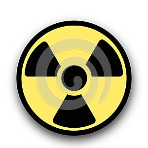 Radiation hazard warning sign concept poster