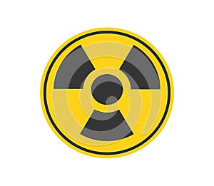 Radiation Hazard Warning Yellow Sign.Vector for Safety Signs and Warnings.