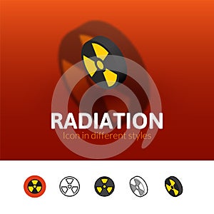 Radiation icon in different style
