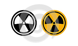 Radiation icon. Nuclear symbol. Sign radioactive, nuke vector