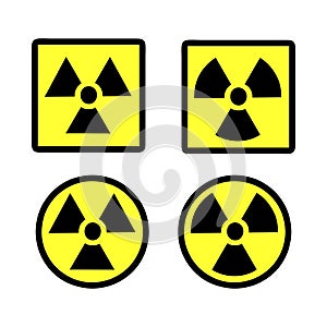 Radiation icon set