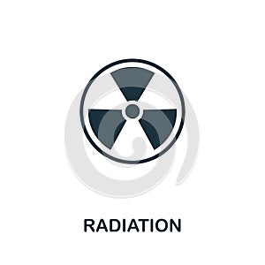 Radiation icon symbol. Creative sign from biotechnology icons collection. Filled flat Radiation icon for computer and mobile