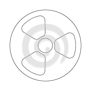 radiation icon vector