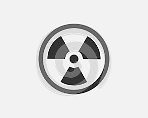 Radiation icon vector. Warning radioactive sign danger symbol