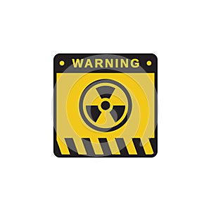 Radiation nuclear danger sign symbol vector