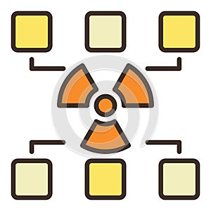 Radiation and Nuclear Energy vector colored icon or design element